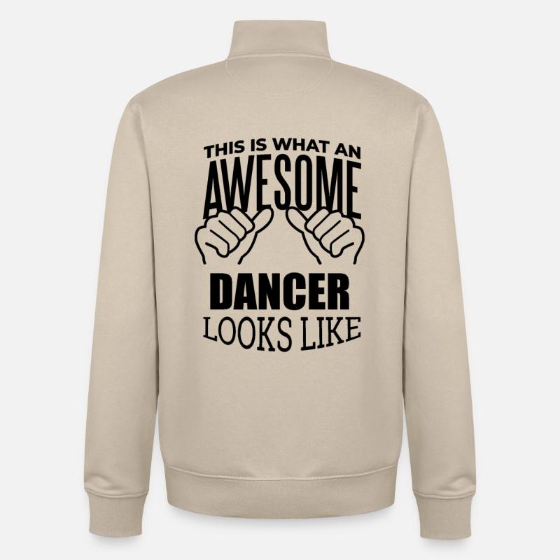 danser - Sweat zippé unisexe en coton bio Stanley/Stella - beige crème