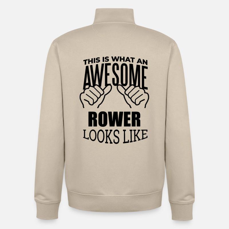 Ruderer - Unisex Organic Zip Sweatshirt von Stanley/Stella - Cremebeige