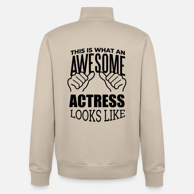 Schauspielerin - Unisex Organic Zip Sweatshirt von Stanley/Stella - Cremebeige