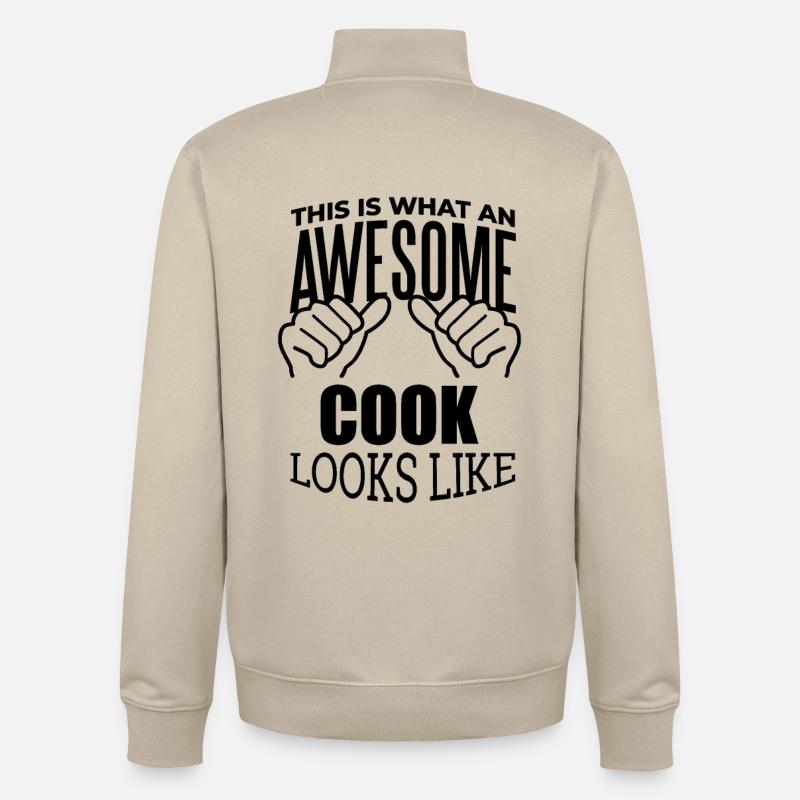 kochen - Unisex Organic Zip Sweatshirt von Stanley/Stella - Cremebeige