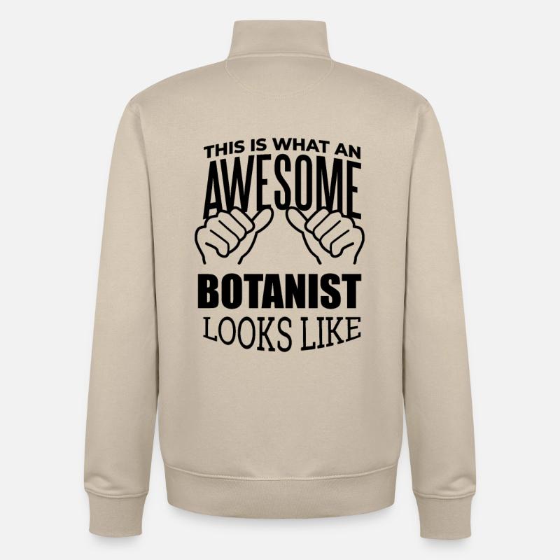 Botanik - Unisex Organic Zip Sweatshirt von Stanley/Stella - Cremebeige