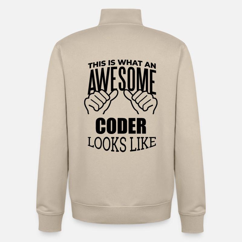 Coder - Unisex Organic Zip Sweatshirt by Stanley/Stella - desert dust