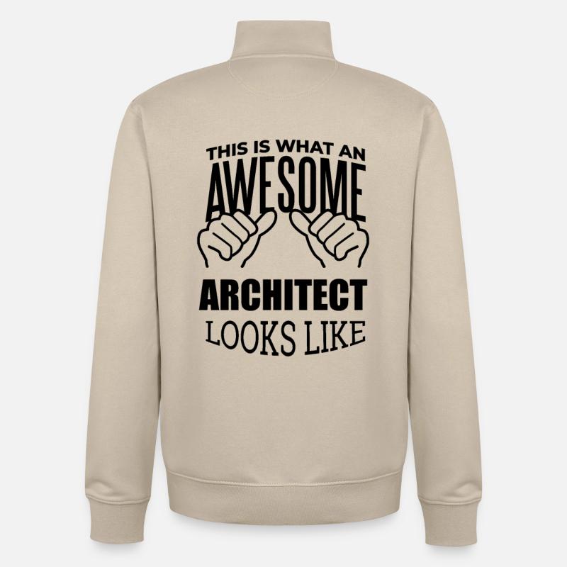 Architect - Unisex Organic Zip Sweatshirt by Stanley/Stella - desert dust