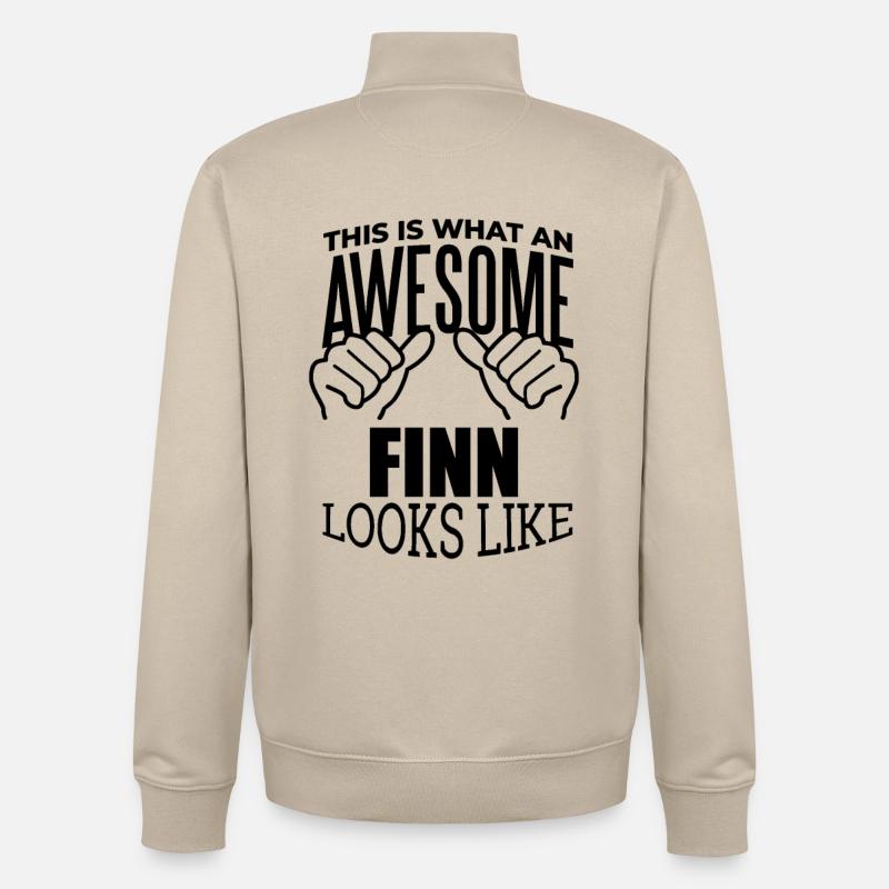 Finlande - Sweat zippé unisexe en coton bio Stanley/Stella - beige crème