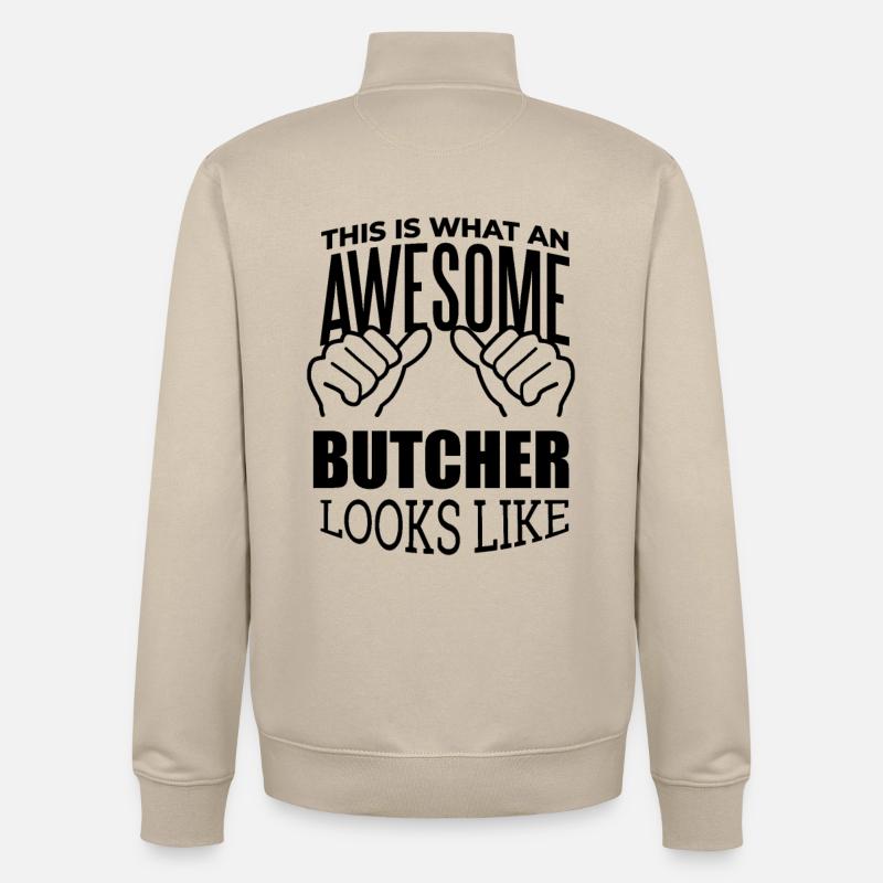 boucher - Sweat zippé unisexe en coton bio Stanley/Stella - beige crème