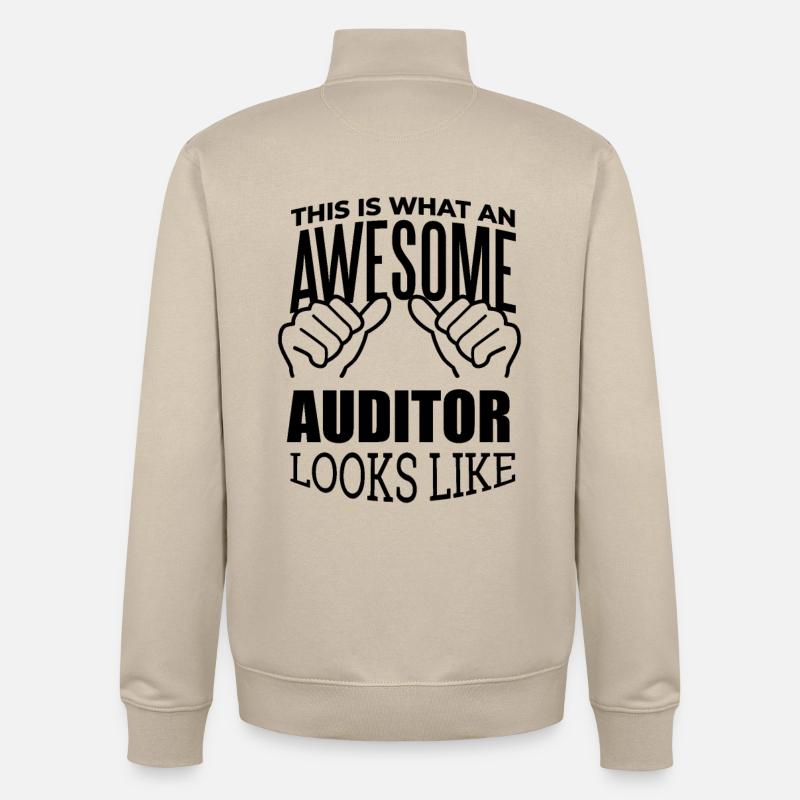 auditeur - Sweat zippé unisexe en coton bio Stanley/Stella - beige crème