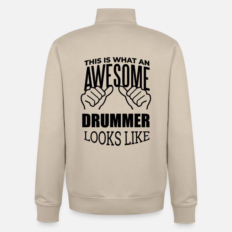 batteur - Sweat zippé unisexe en coton bio Stanley/Stella - beige crème