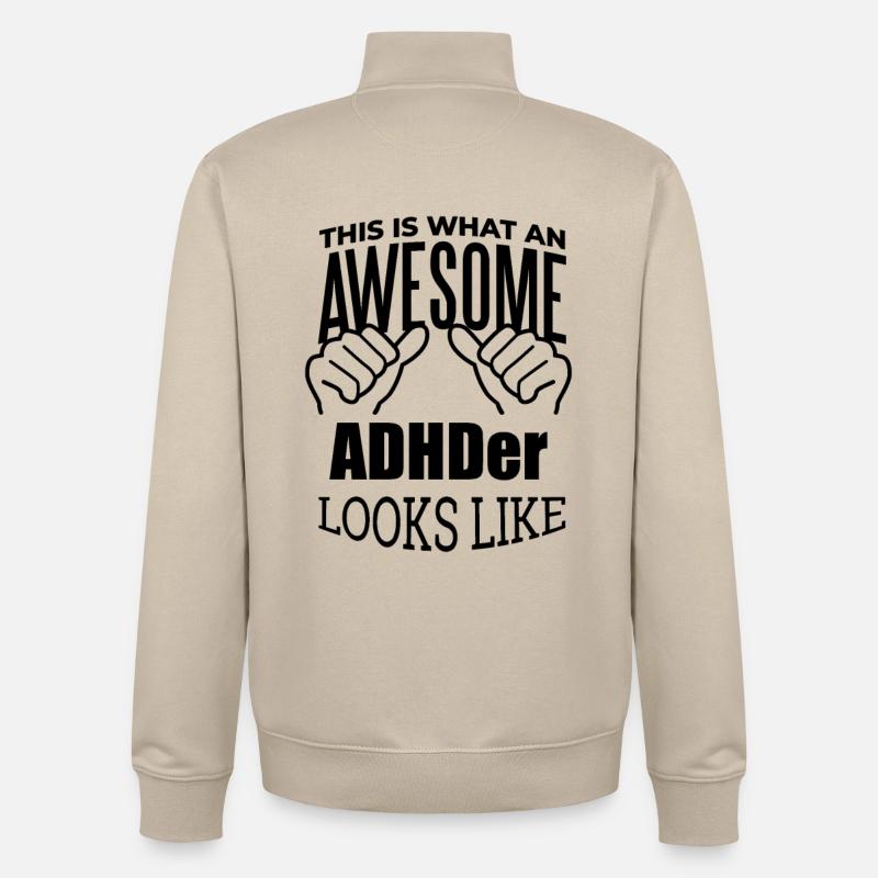ADHS - Unisex Organic Zip Sweatshirt von Stanley/Stella - Cremebeige