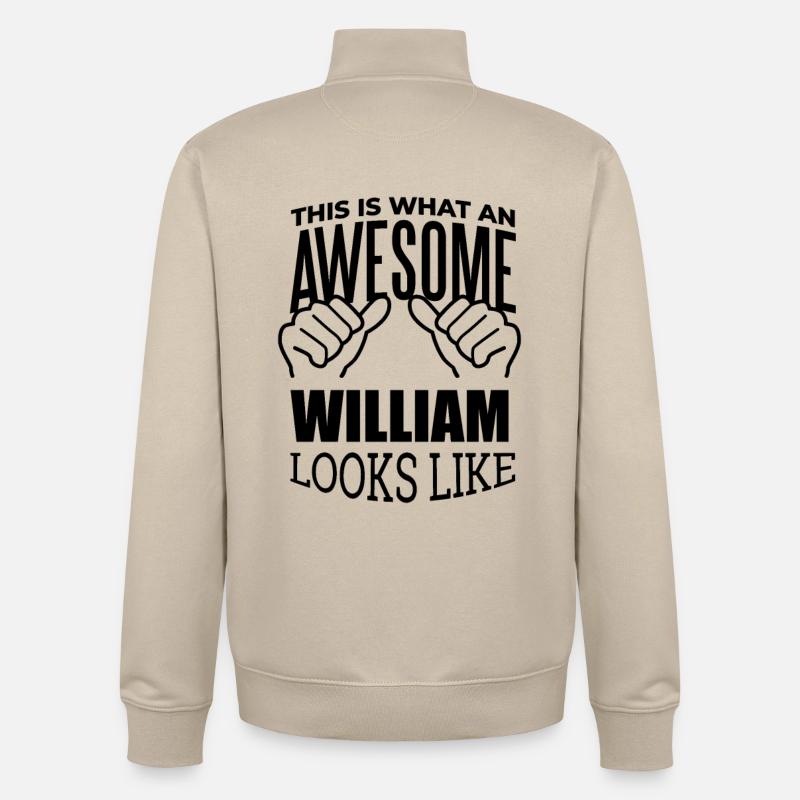 William - Sweat zippé unisexe en coton bio Stanley/Stella - beige crème