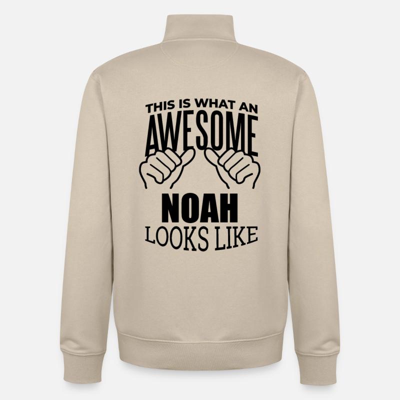 Noach - Unisex Organic Zip Sweatshirt von Stanley/Stella - Cremebeige