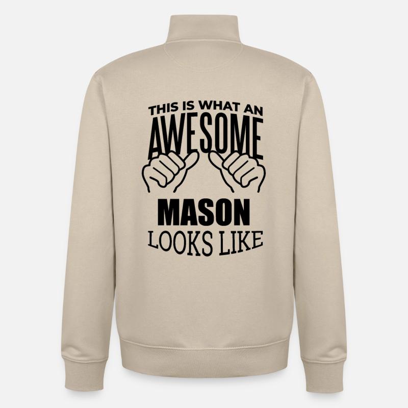 maçon - Sweat zippé unisexe en coton bio Stanley/Stella - beige crème