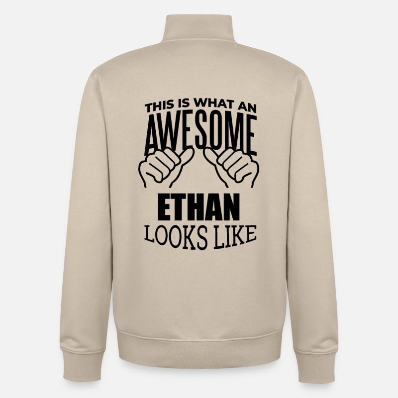 Ethan - Sweat zippé unisexe en coton bio Stanley/Stella - beige crème