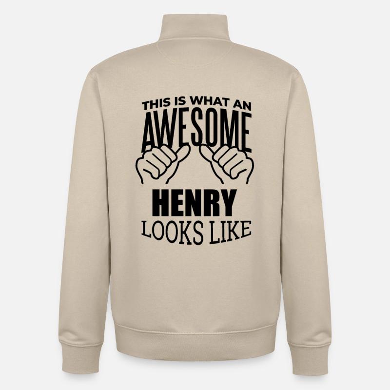 henry - Sweat zippé unisexe en coton bio Stanley/Stella - beige crème