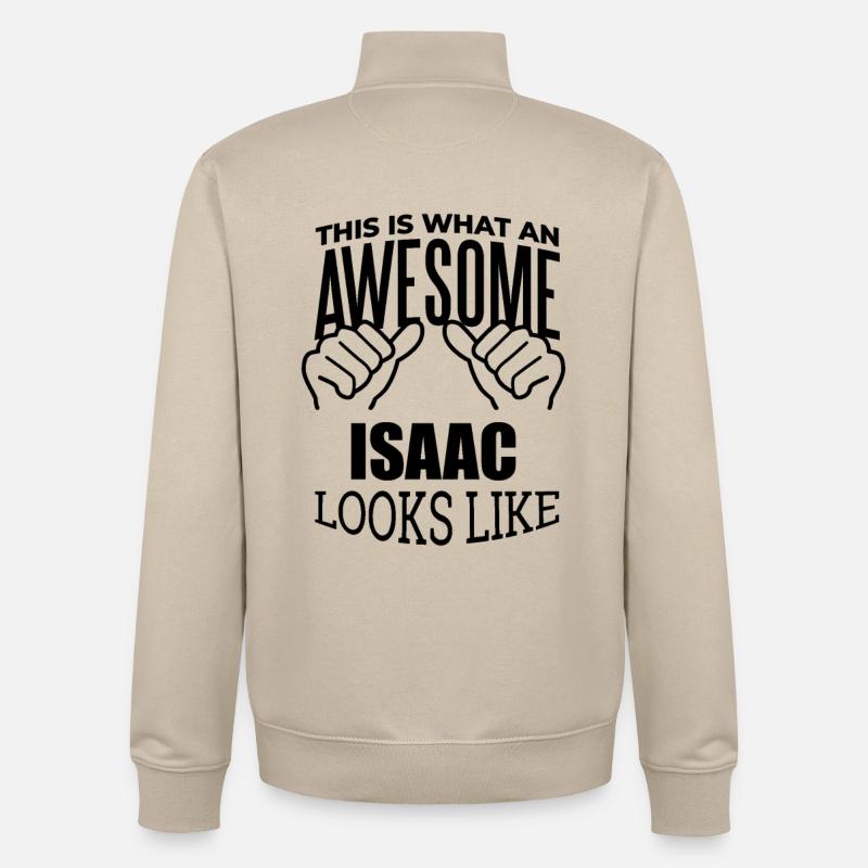 Isaac - Sweat zippé unisexe en coton bio Stanley/Stella - beige crème