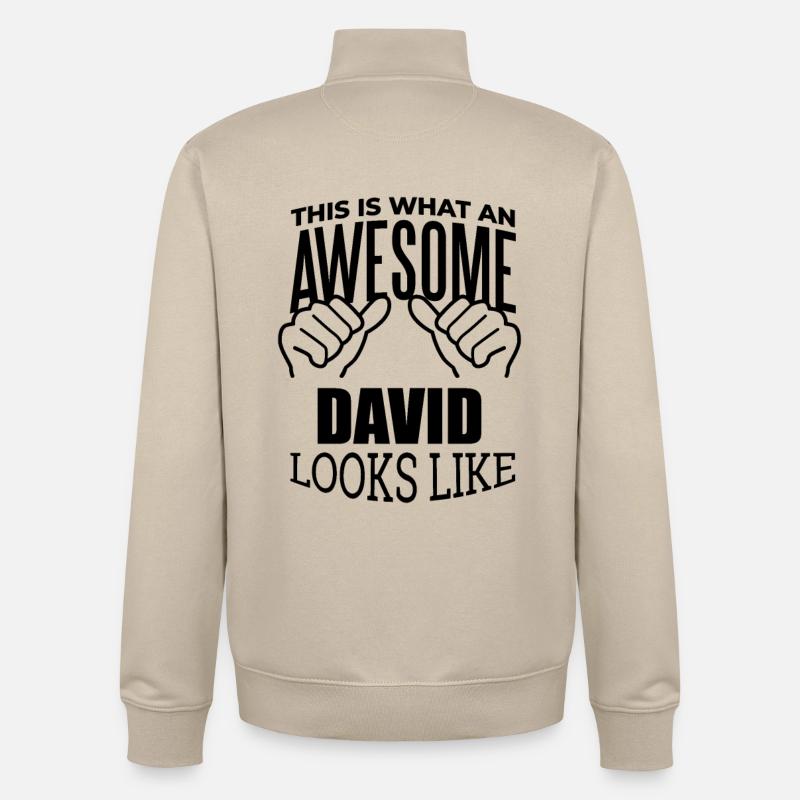 David - Unisex Organic Zip Sweatshirt von Stanley/Stella - Cremebeige