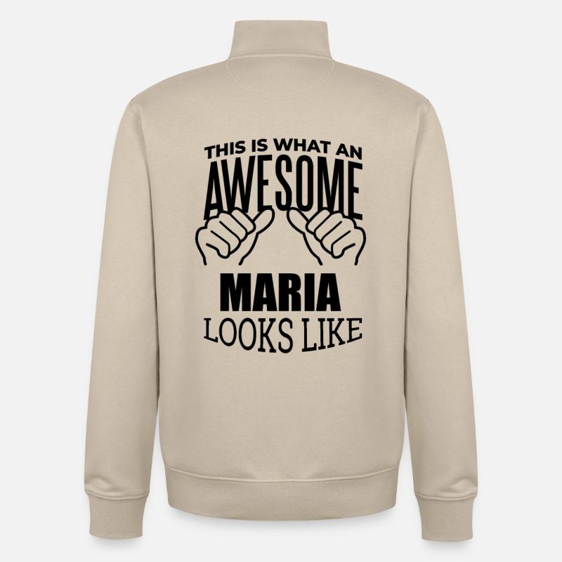 Maria - Sweat zippé unisexe en coton bio Stanley/Stella - beige crème