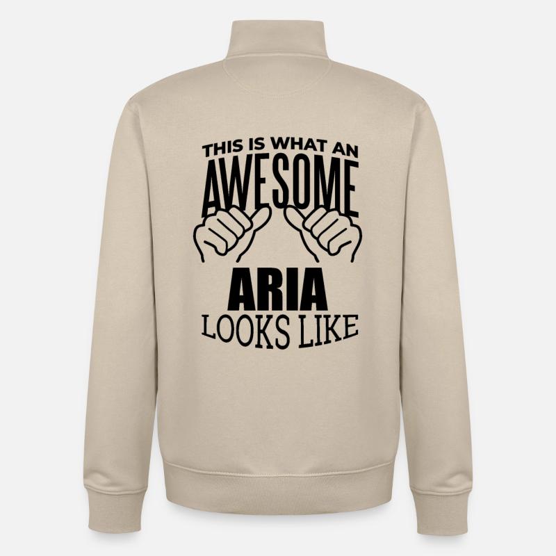 Aria - Sweat zippé unisexe en coton bio Stanley/Stella - beige crème