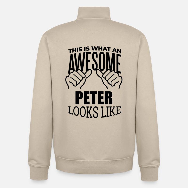 Pierre - Sweat zippé unisexe en coton bio Stanley/Stella - beige crème