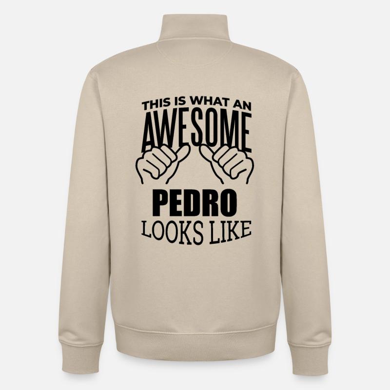 Pedro - Sweat zippé unisexe en coton bio Stanley/Stella - beige crème