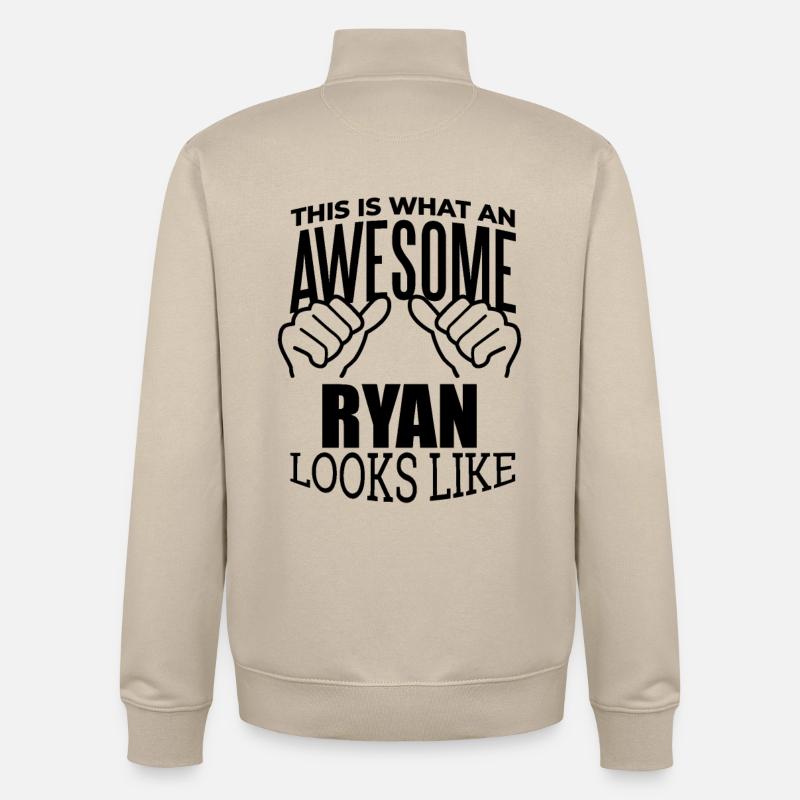 Ryan - Sweat zippé unisexe en coton bio Stanley/Stella - beige crème