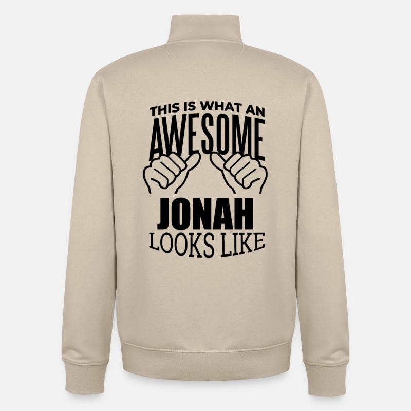 Jonah - Sweat zippé unisexe en coton bio Stanley/Stella - beige crème