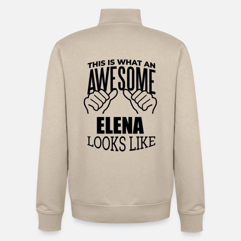 Elena - Sweat zippé unisexe en coton bio Stanley/Stella - beige crème
