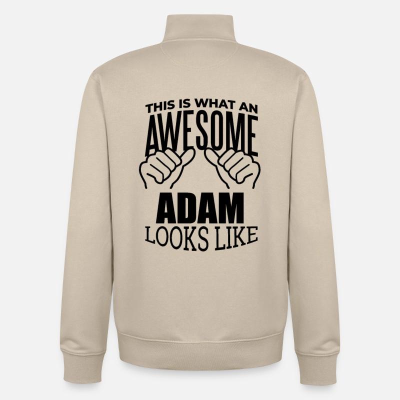 Adam - Sweat zippé unisexe en coton bio Stanley/Stella - beige crème