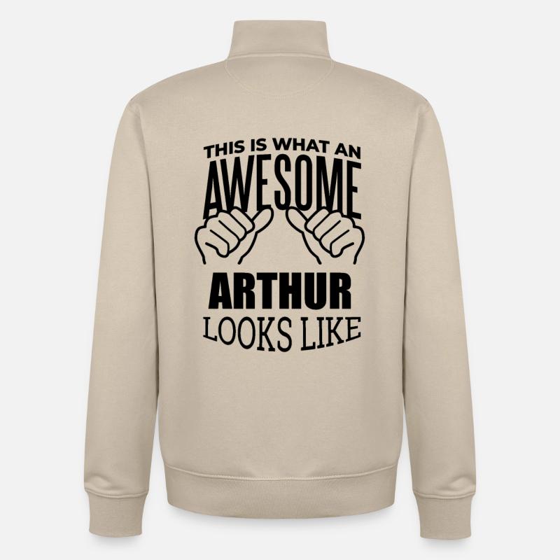 Arthur - Unisex Organic Zip Sweatshirt by Stanley/Stella - desert dust