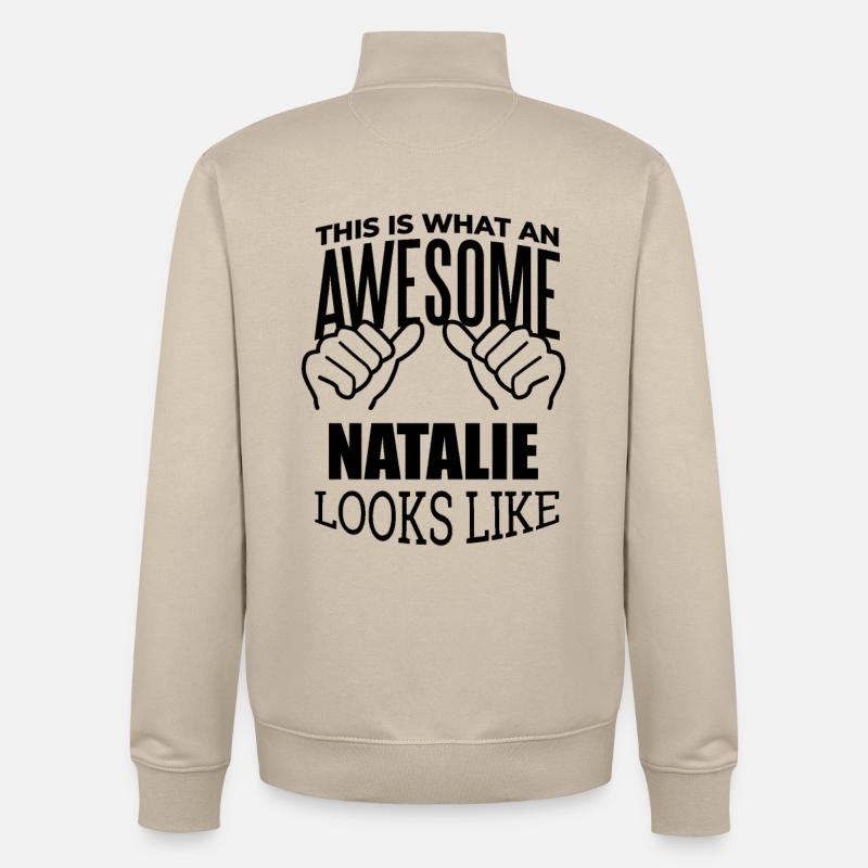 Natalie - Sweat zippé unisexe en coton bio Stanley/Stella - beige crème