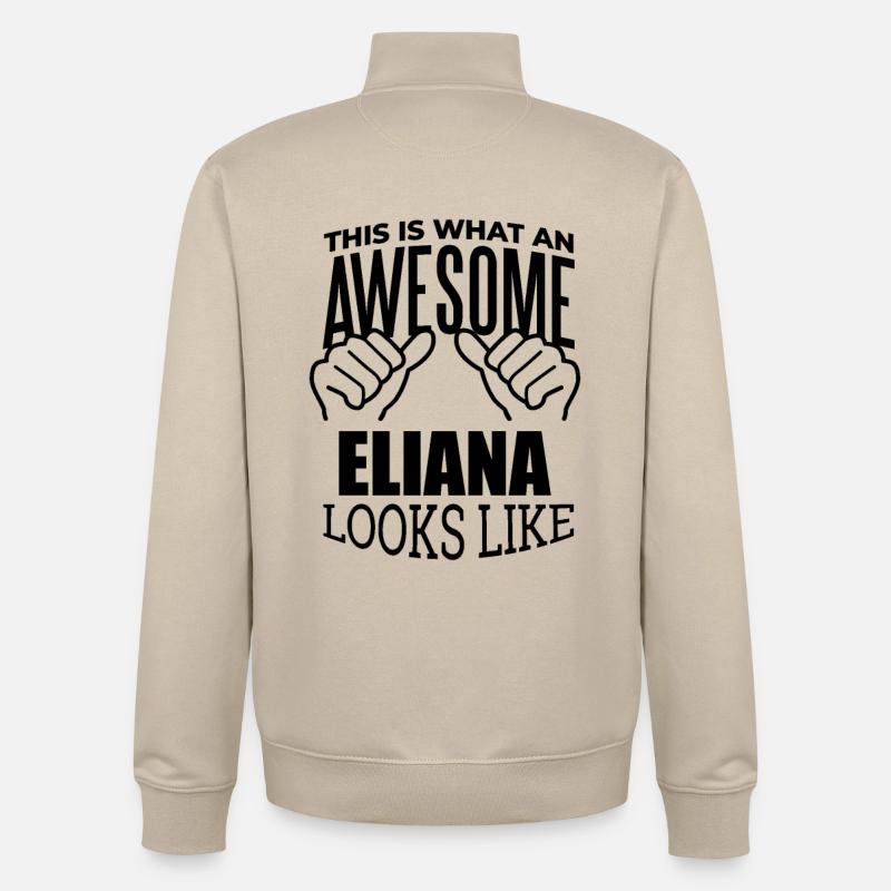 Eliana - Sweat zippé unisexe en coton bio Stanley/Stella - beige crème