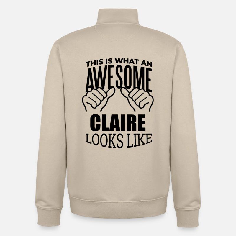 Claire - Unisex Organic Zip Sweatshirt von Stanley/Stella - Cremebeige