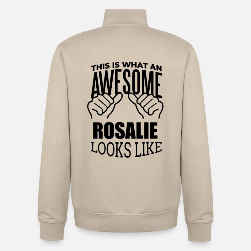 Rosalie - Sweat zippé unisexe en coton bio Stanley/Stella - beige crème