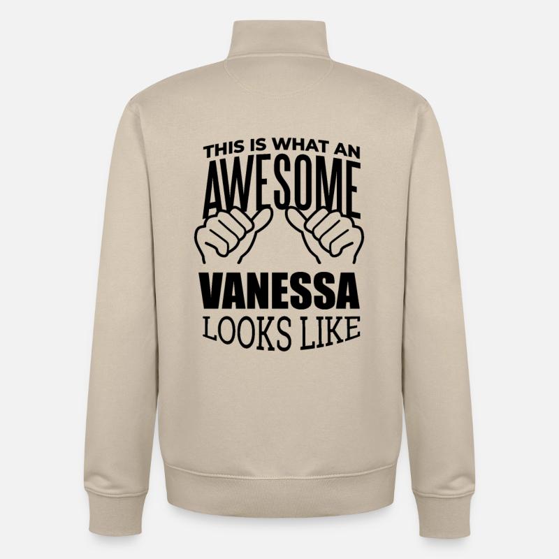 Vanessa - Unisex Organic Zip Sweatshirt von Stanley/Stella - Cremebeige