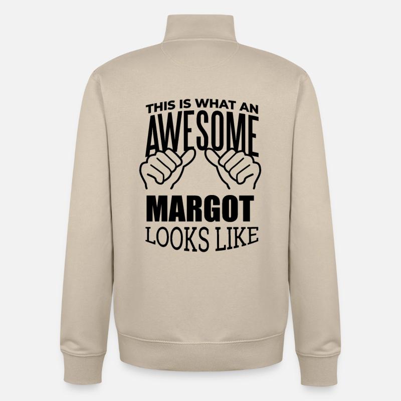 Margot - Sweat zippé unisexe en coton bio Stanley/Stella - beige crème