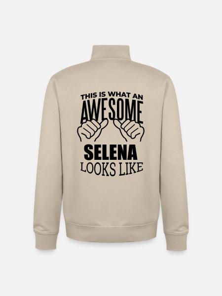 Selena Selena Selena - Unisex Organic Zip Sweatshirt by Stanley/Stella - desert dust