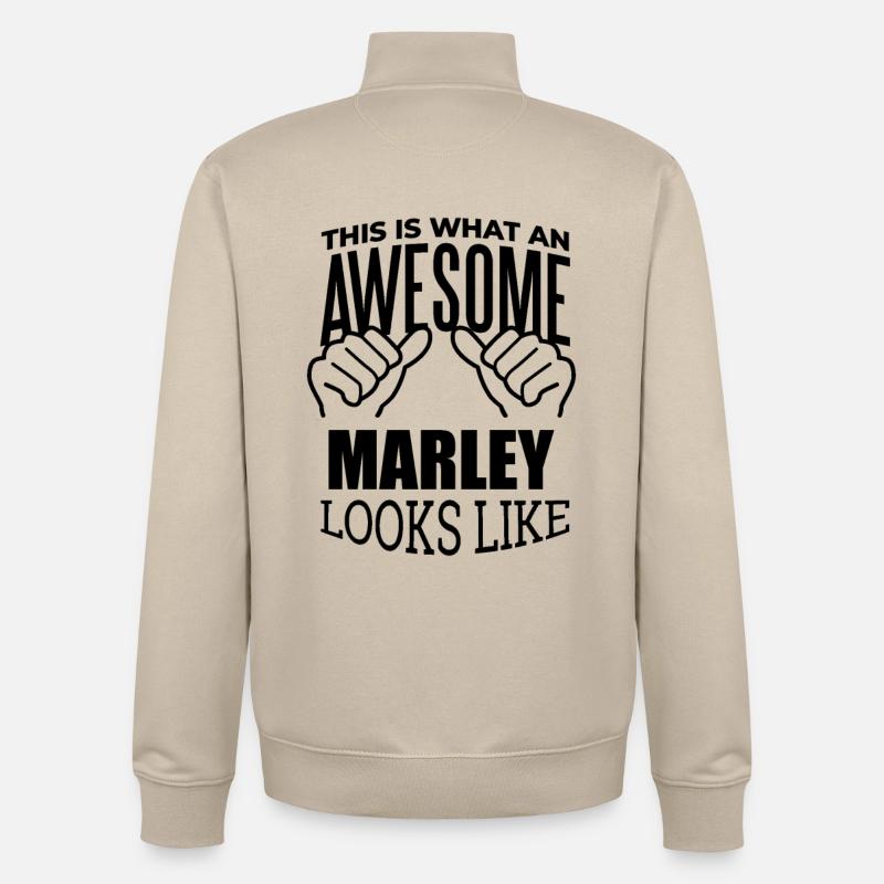 Marley - Sweat zippé unisexe en coton bio Stanley/Stella - beige crème