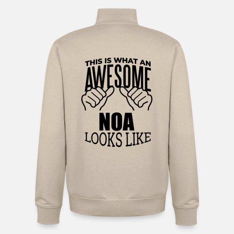 Noa - Sweat zippé unisexe en coton bio Stanley/Stella - beige crème