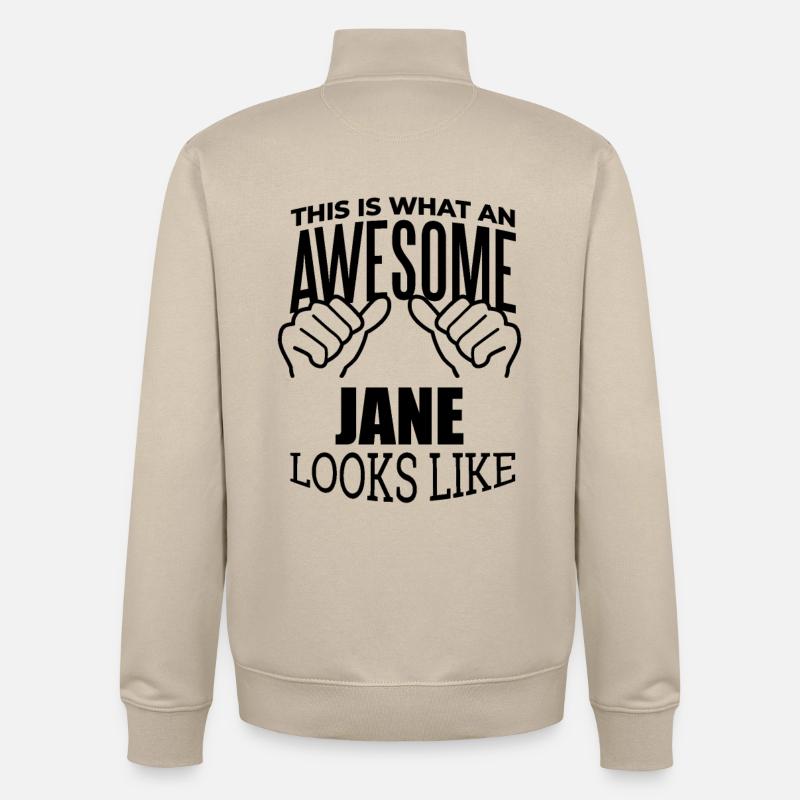 Jane - Sweat zippé unisexe en coton bio Stanley/Stella - beige crème