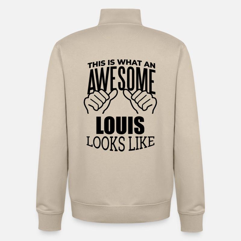 Louis - Sweat zippé unisexe en coton bio Stanley/Stella - beige crème