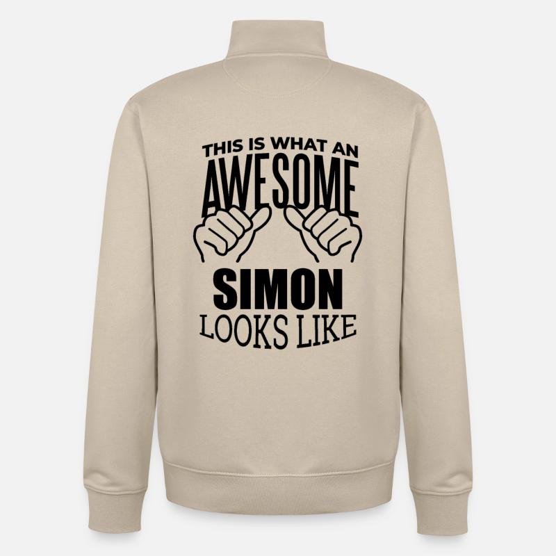 Simon - Sweat zippé unisexe en coton bio Stanley/Stella - beige crème