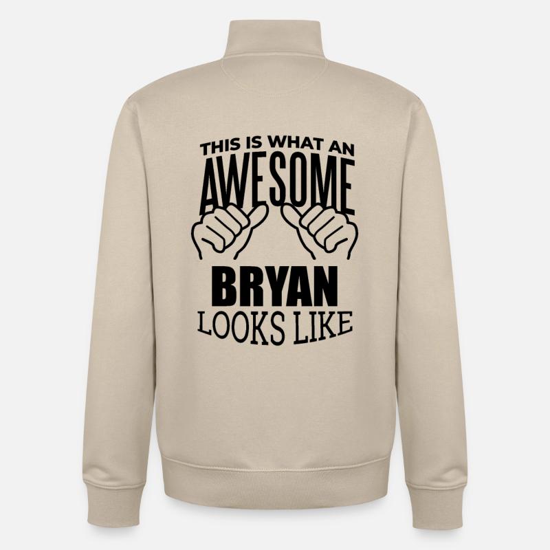 Bryan - Sweat zippé unisexe en coton bio Stanley/Stella - beige crème