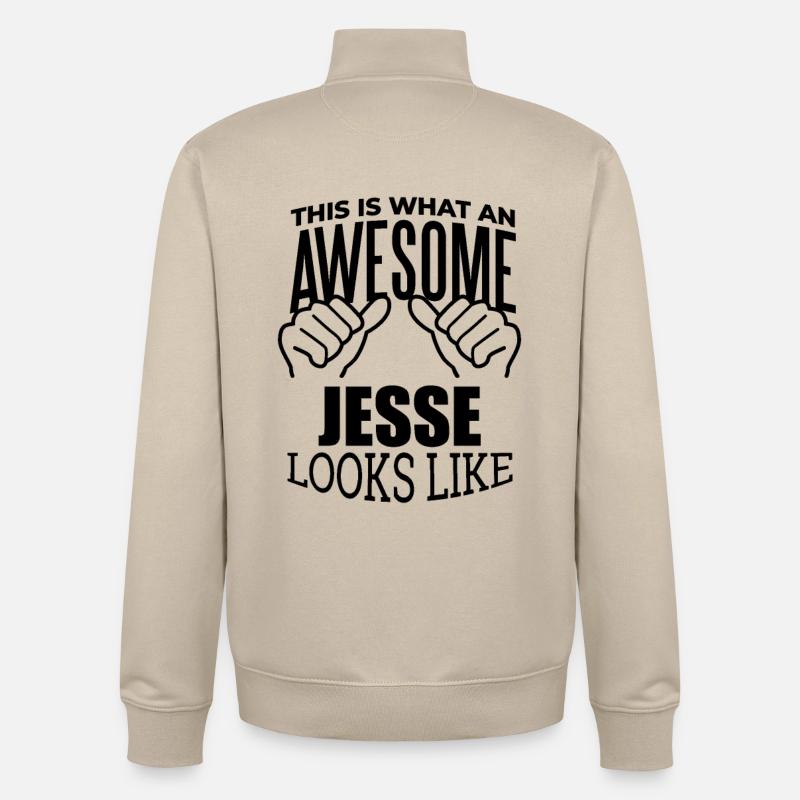 Jesse - Sweat zippé unisexe en coton bio Stanley/Stella - beige crème