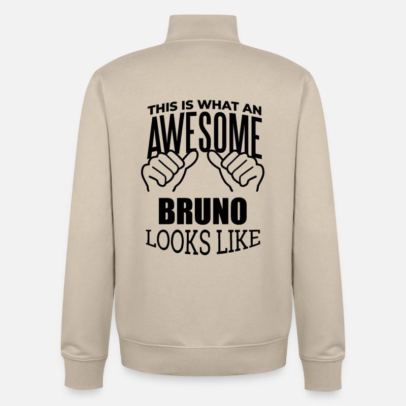 Bruno - Sweat zippé unisexe en coton bio Stanley/Stella - beige crème