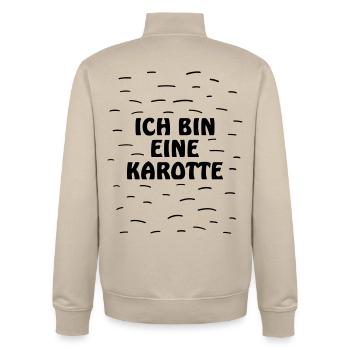 Costume de carotte Carotte Carotte Légumes Carotte Carnaval - Sweat zippé unisexe en coton bio Stanley/Stella - beige crème - Dos - AI Model Male 185 dark (185cm)