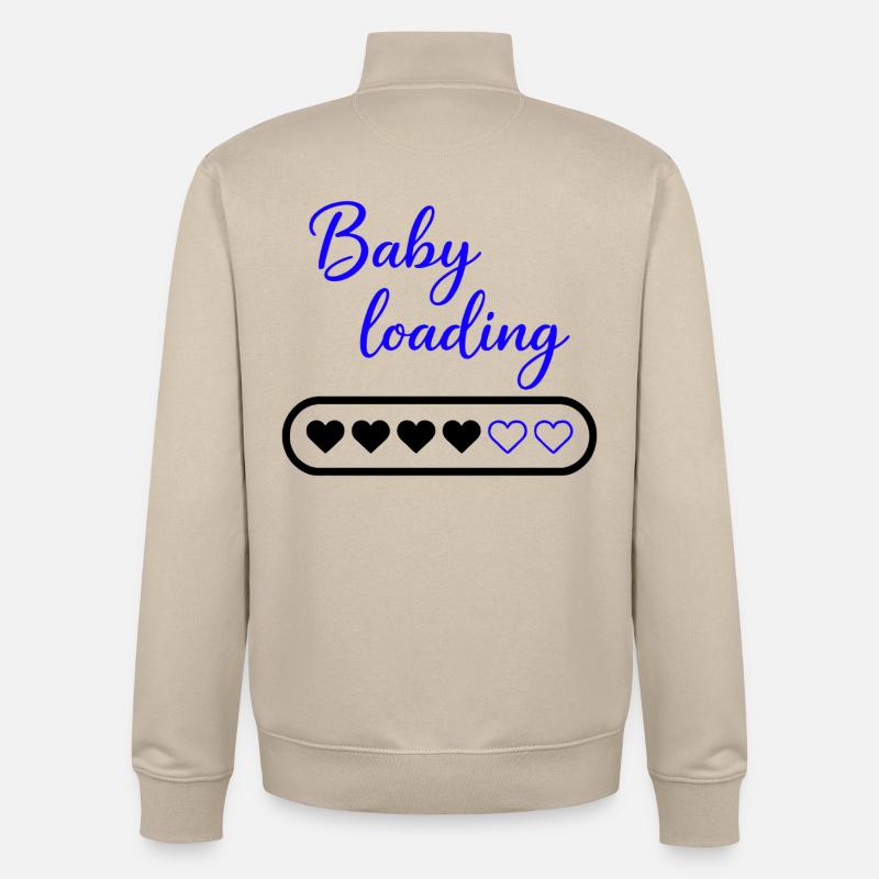 Baby_loading - Sweat zippé unisexe en coton bio Stanley/Stella - beige crème