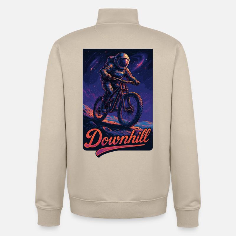 VTT VTT Descente Astronaute Cadeau - Sweat zippé unisexe en coton bio Stanley/Stella - beige crème