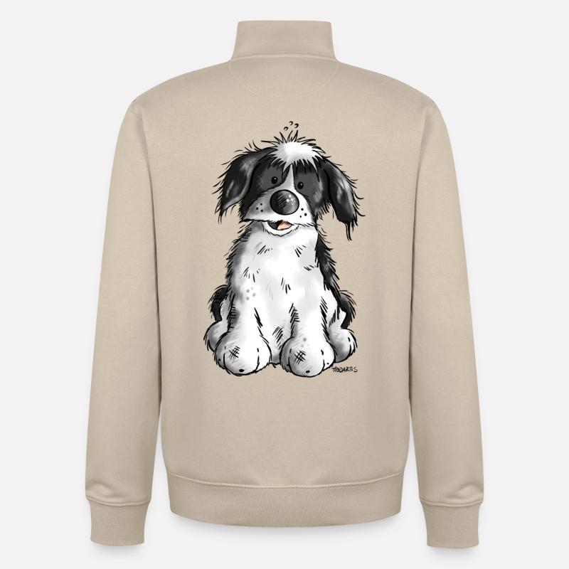 Da sitzt ein Havaneser - Unisex Organic Zip Sweatshirt von Stanley/Stella - Cremebeige
