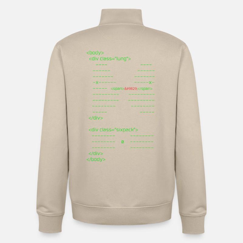 Corps HTML - Sweat zippé unisexe en coton bio Stanley/Stella - beige crème