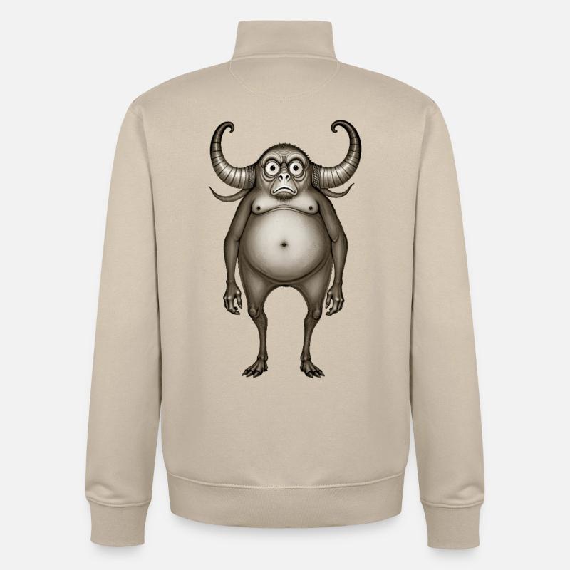 BUG #6 - dark hell - Unisex Organic Zip Sweatshirt by Stanley/Stella - desert dust