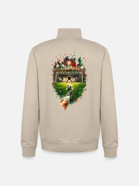 Italienischer Torjubel im Stadion - Unisex Organic Zip Sweatshirt von Stanley/Stella - Cremebeige